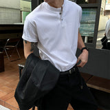 [MUSCLE FIT] ベーシックマッスルヘンリーネックハーフスリーブ