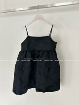 Ribbon Jacquard bustier mini dress