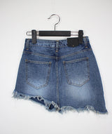 アンバランスデニムスカートプリーツ / no.802 Unbalance Denim Skirt Pants