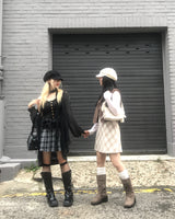 レイヤードロマンティックチェッカービスチェドレス