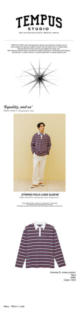 ストライプポロロングスリーブ / STRIPED POLO LONG SLEEVE [NAVY]