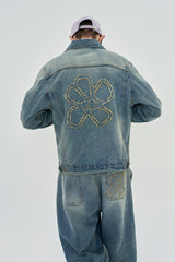 FLOWER DENIM JACKET