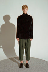 "PRE-ORDER 7/15~" DROP-SHOULDER VELVET TURTLE-NECK TEE / [プレオーダー7月15日〜] ドロップショルダーベルベットタートルネックTシャツ (4578690203766)