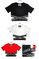 ペアXクロップTシャツ/TOP(9259) Pair X Crop Tee
