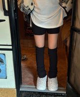 ribbed knit shorts