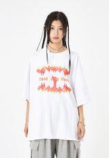 ヘルハンドプリントオーバーTシャツ
