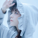バニーラッフルフーディー/0 7 bunny ruffle hood - GREY