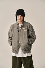 VINTAGE WASHED RIDER JACKT-CHARCOAL