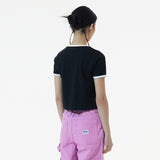 ラビットエモジクロップTシャツ/BLACK RABBIT EMOJI CROP T-SHIRT