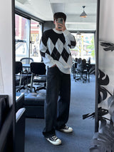 Never roil Overfit Argyle Knit