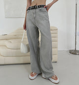 リネンデニムパンツ/no.5167 Gray Linen Denim Pants