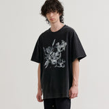 FLOWER PIGMENT T-SHIRT (BLACK)