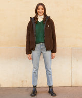フリースオーバーサイズジャケット/RCH fleece oversized Jacket brown