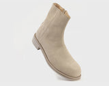 Cowhide Gravel Chelsea Boots Beige [VIBRAM]