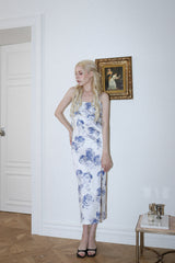 ローズスリットドレス/ROSE SLIT DRESS[white]