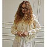 Loving shirring windbreaker jumper (ivory)