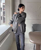 （UNISEX）ネブハイネックレザーブルゾン