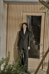 ウールツイルセットアップジャケット/WOOL TWILL SETUP JACKET_DEEP KAHKI