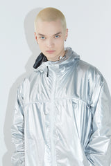 ラウンドラインフーデッドジャケット/BSR2223FWJK044 ROUND LINE HOODED JACKET SILVER