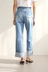 マリーンロールアップジーンズ / MARINE ROLL-UP JEANS / WIDE DENIM PANTS