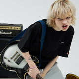 オーバーフィットレタリングショートスリーブT/OVERFIT LETTERING SHORT-SLEEVED T-BLACK