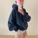[BELLIDE MADE] Loose fit point embroidered hoodie