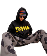 Logo heavy hoodie ( BLACK ) (6626181939318)