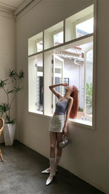Reality V Lace Sleeveless Tee