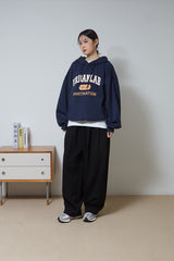 トリプルタックスウィートバルーンパンツ/Triple Tuck Sweat Balloon Pants (Black)