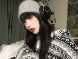 イグルーフードロングニットウェア / Igloo hooded long knitwear