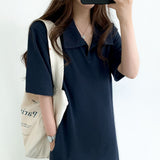 ハーフスリーブカラードドレス / Half Sleeve Collared Dress