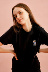 ウィティーバニーワッペンTシャツ／WITTY BUNNY WAPPEN T-SHIRT [BLACK]