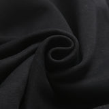 Layered banding black wide pants