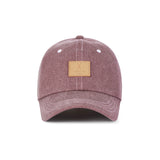 VA Square Pigment Label Ball Cap / Red Bean