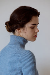 [14K] Slim Hoop Earrings (L)
