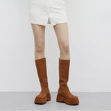 Sophie Velvet Square Long Boots