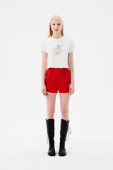 ウィッティバニートムボーイクロップTシャツ / WITTY BUNNY TOMBOY CROP T-SHIRT [WHITE]