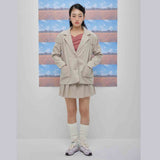 Kairo shirring jacket (beige) (6684260106358)