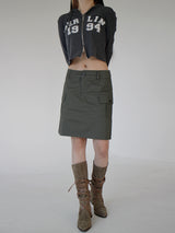 ベルリン2WAYクロップフードジップアップ / Berlin Two-Way Crop Hood Zip Up (4color)