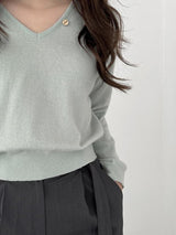 Soft Cashmere V-neck Knit (3 colors)