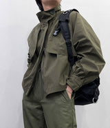 ワックス コーテッド クロップド ボンバージャケット / OWN Wax Coated Cropped Bomber Jacket (3 colors)