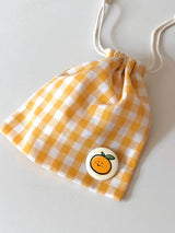 Tangerine badge+pouch set