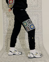 GRANNY SQUARE JOGGER PANTS BLACK (6691423453302)