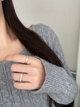 [3 set] modern volume layered ring set