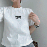 ムードラブエンボシングウール半袖クロップドTシャツ / Mood Love Embossing Wool Short-Sleeved Cropped T-Shirt