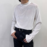 CRベルベットモックネックロングスリーブシャツ/CR Velvet Mock-neck Long-Sleeved Shirt (4 colors)