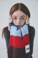 カラーストライプマフラー / Color Stripe Muffler [Red]