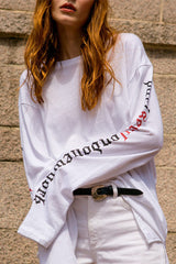"psln" 長袖Tシャツ ホワイト/ "psln" long sleeve tee white (2154008412278)