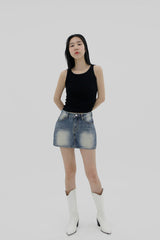ローライズジーンズスカート / Low Rise Jean Jean Skirt