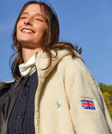 フリースオーバーサイズジャケット/RCH fleece oversized Jacket ivory